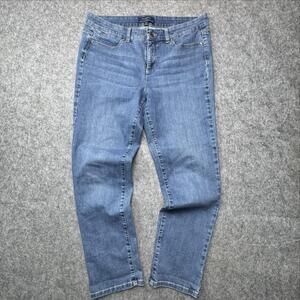 Talbots Jeans Womens 12P Blue Cropped Simply Flattering 5-Pocket Petite Denim